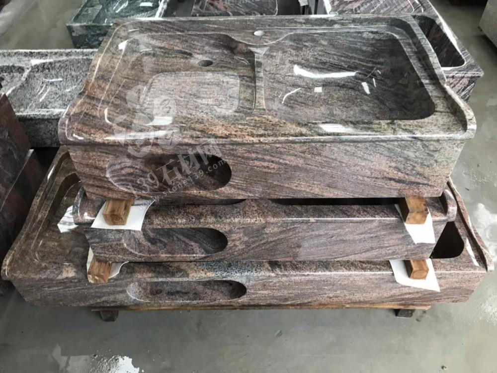 精品石材洗衣池幻彩紅材質洗衣池