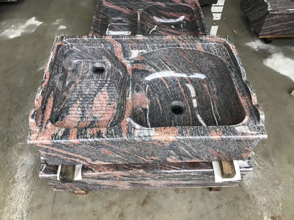 精品石材洗衣池幻彩紅材質洗衣池