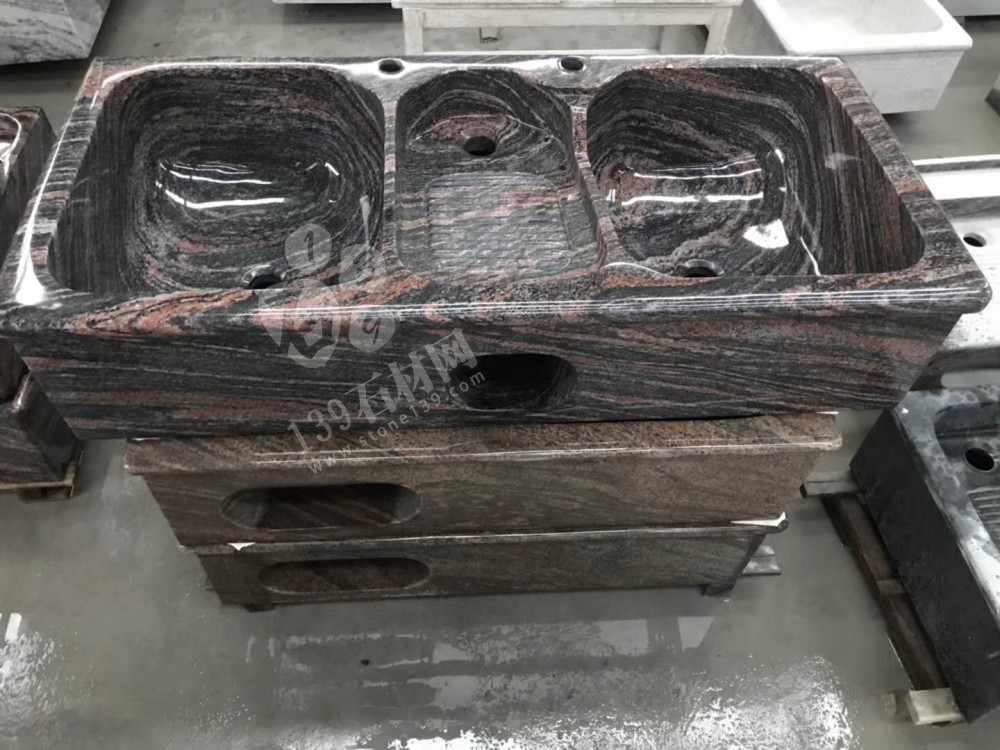 精品石材洗衣池幻彩紅材質洗衣池