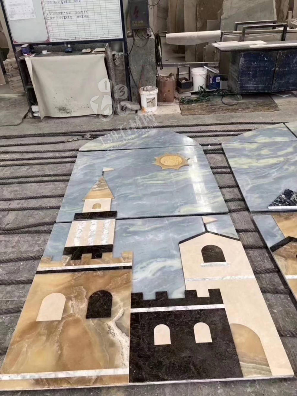 水刀拼花石材加工廠就應該這樣玩出新高度