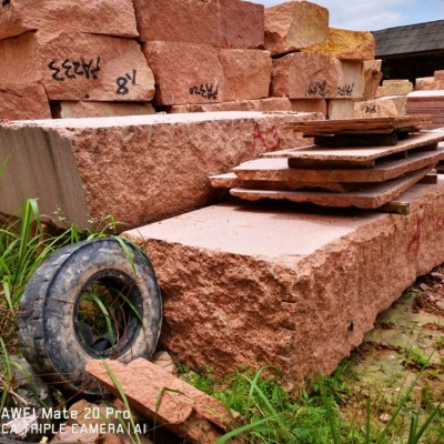 南平光澤紅荒料 成品規格板 承接廣場地鋪園林工程訂單