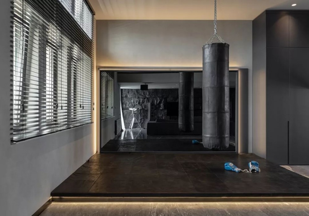 黑色石材自然面背景墻裝飾