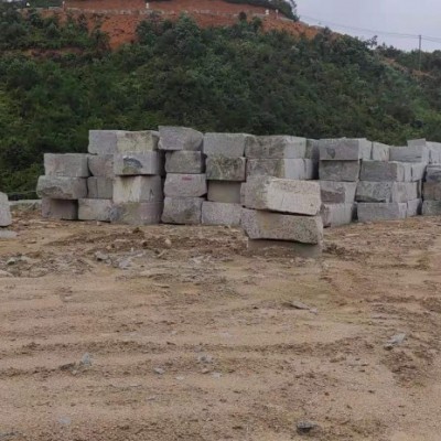 浙江遂昌白花崗巖荒料 火燒板毛板批發