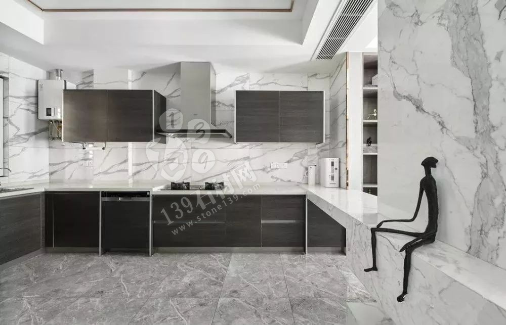 魚肚白大理石裝飾