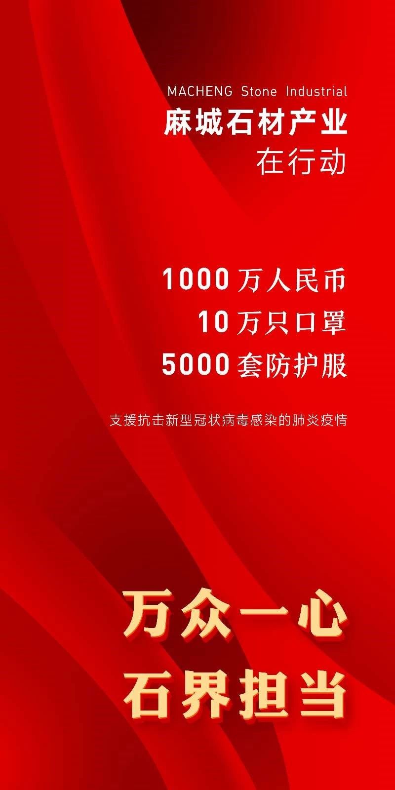 同舟共濟(jì)勇?lián)?dāng)，全麻城石材人自發(fā)捐款捐物資支援遏制疫情