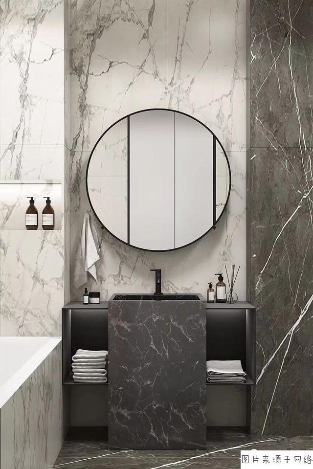 有一款炫富,叫別人家的大理石洗手臺