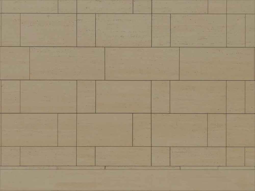 大堂僅掛一種石材(意大利洞石)的墻面內裝工程技術 新保利大廈大堂用意大利進口洞石裝飾墻面應用