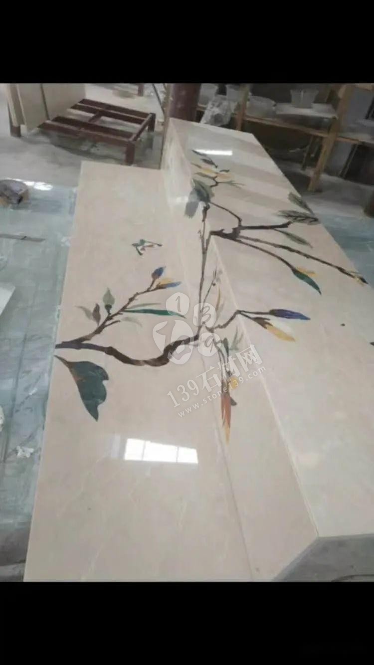 美呆了!大理石樓梯追紋(水刀拼花)效果制作工藝全流程介紹