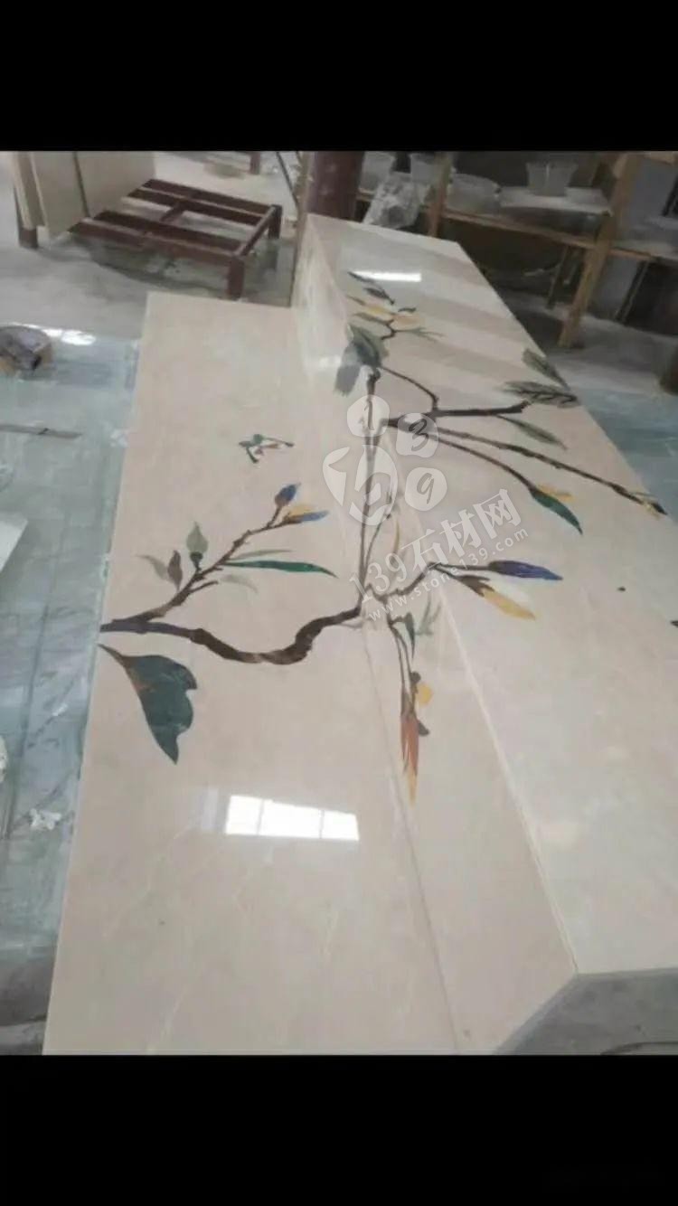 美呆了!大理石樓梯追紋(水刀拼花)效果制作工藝全流程介紹