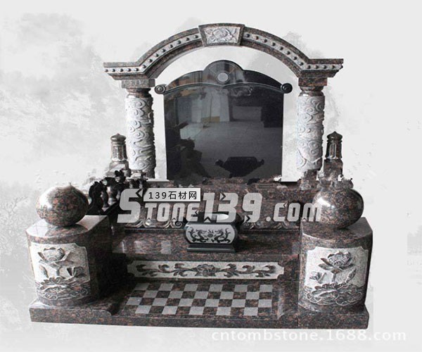 英國棕花崗巖墓碑4