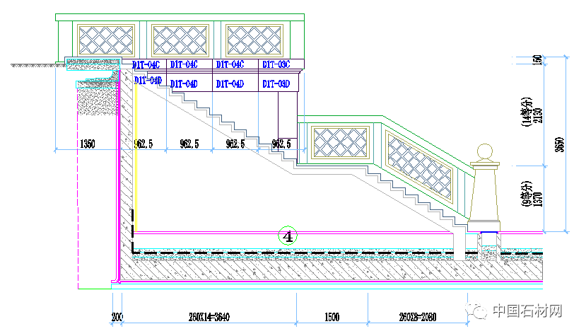 石材小小一張立面圖,生產加工少不了