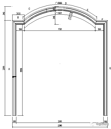 石材小小一張立面圖,生產加工少不了