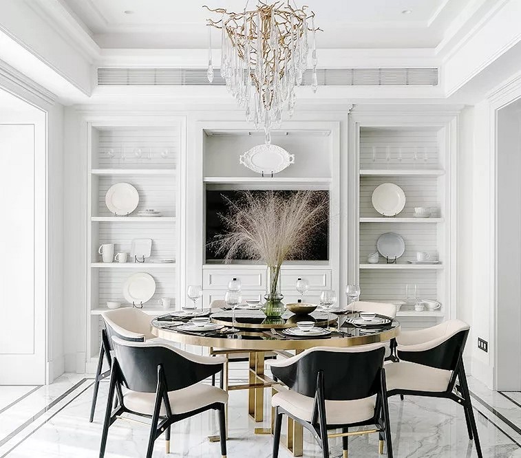 黑白大理石+金屬線，精致優雅的完美搭配