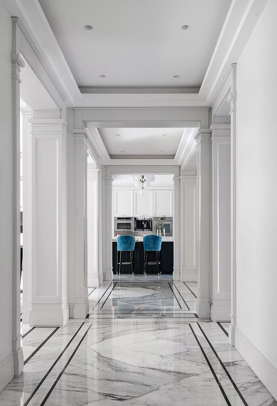 黑白大理石+金屬線，精致優雅的完美搭配