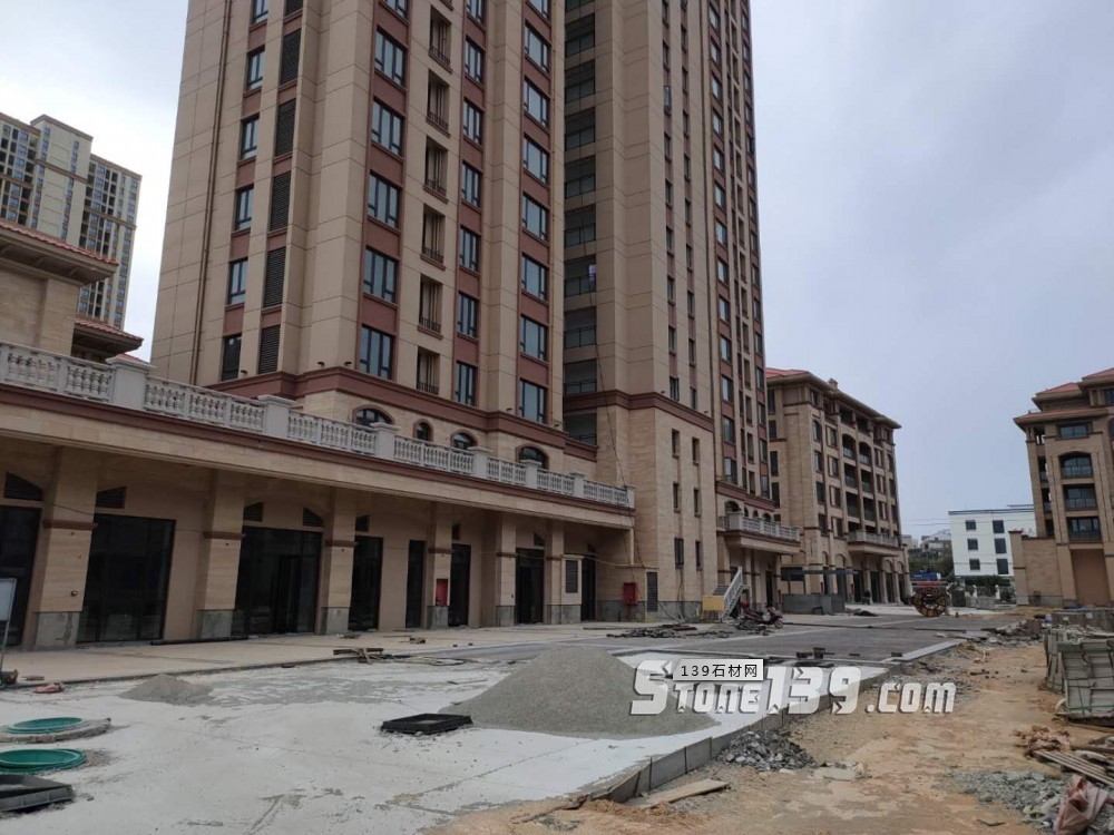 黃沙巖外墻帶浮雕的工程案例(天豪石材cnc加工)欣賞