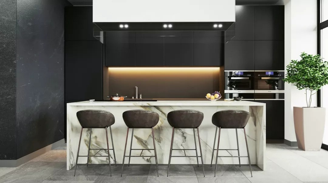 大理石高級灰搭配裝飾,橫豎都有范