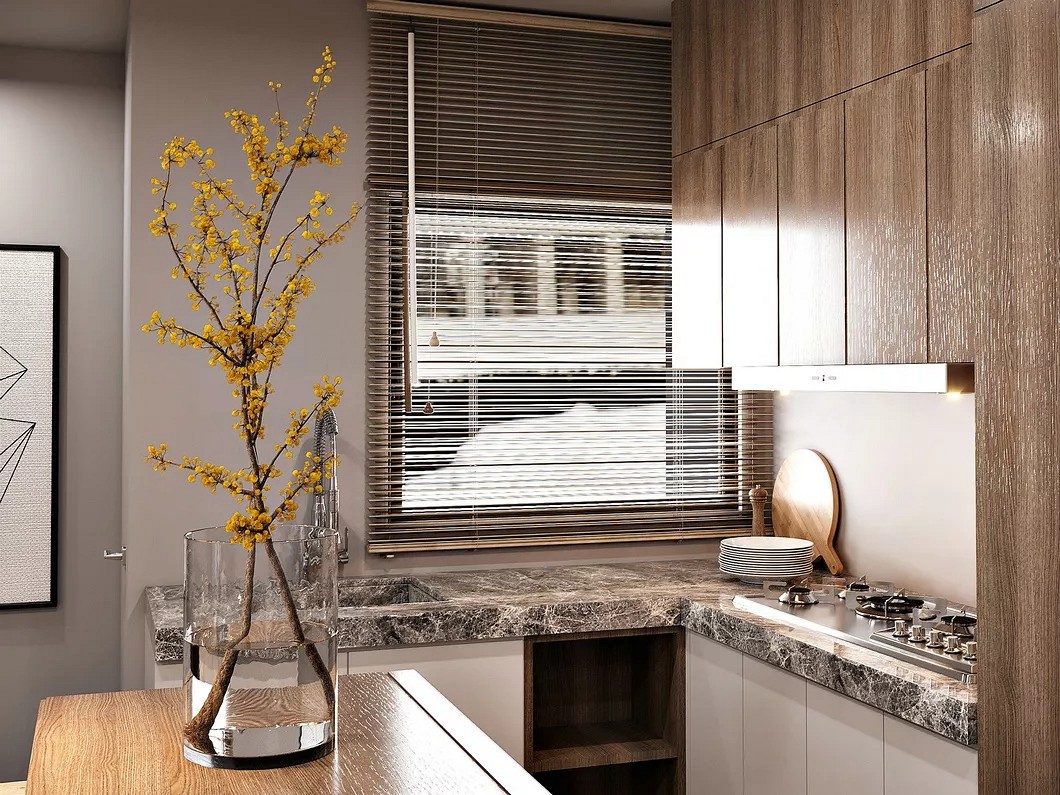 大理石高級灰搭配裝飾,橫豎都有范