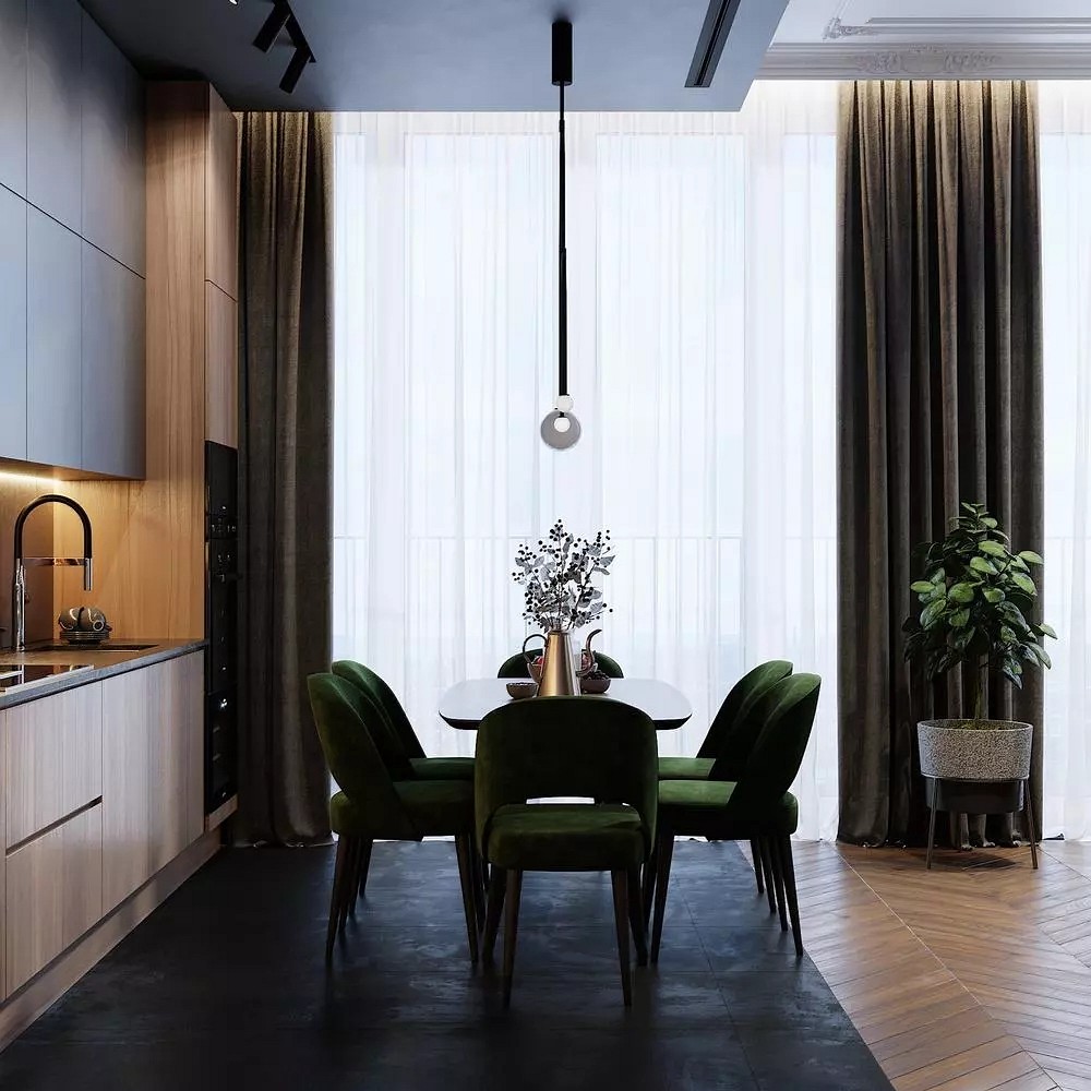 大理石高級灰搭配裝飾,橫豎都有范