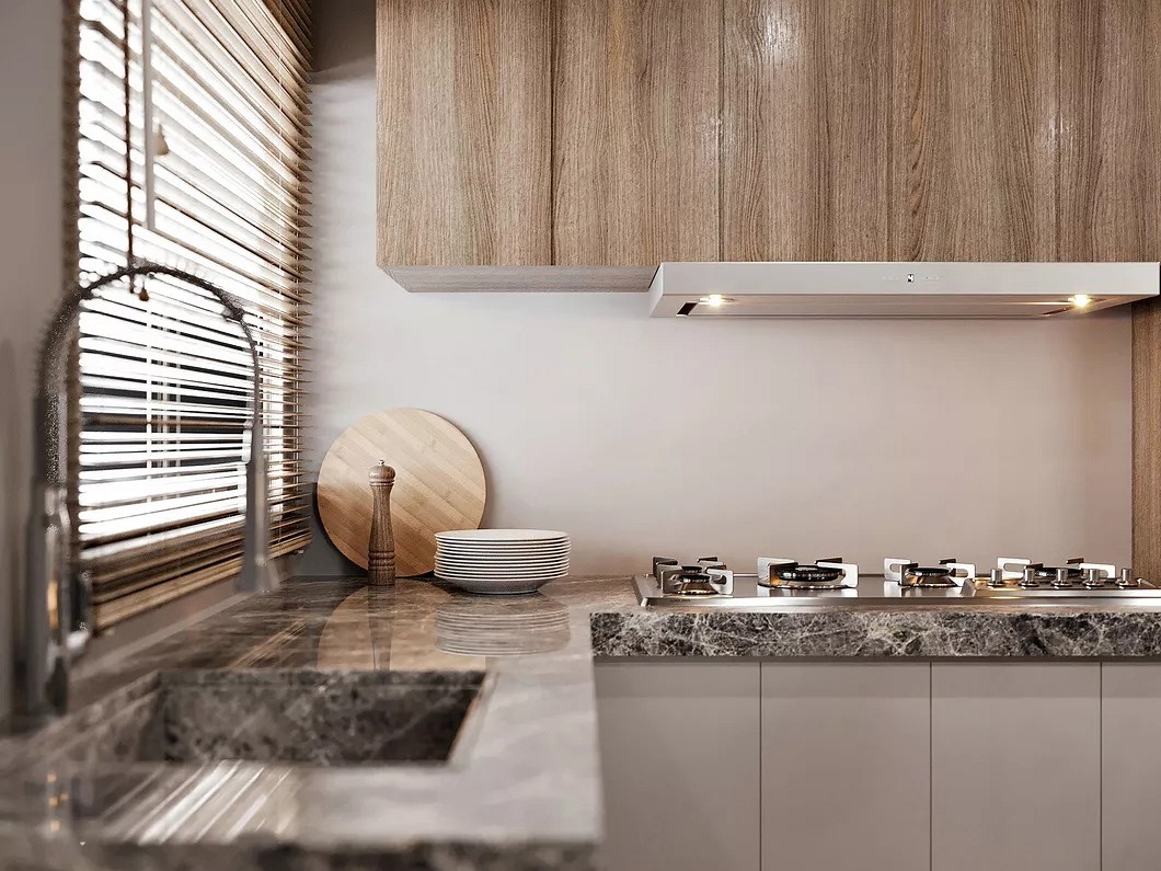 大理石高級灰搭配裝飾,橫豎都有范