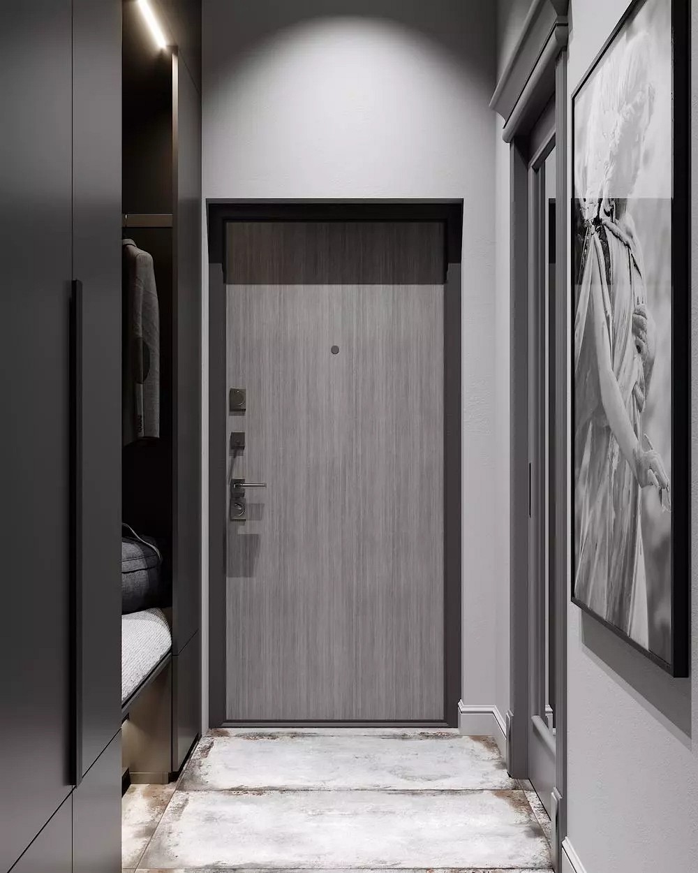 大理石高級灰搭配裝飾,橫豎都有范