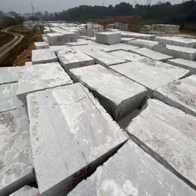 湖南岳陽金點白麻花崗巖大量荒料現貨
