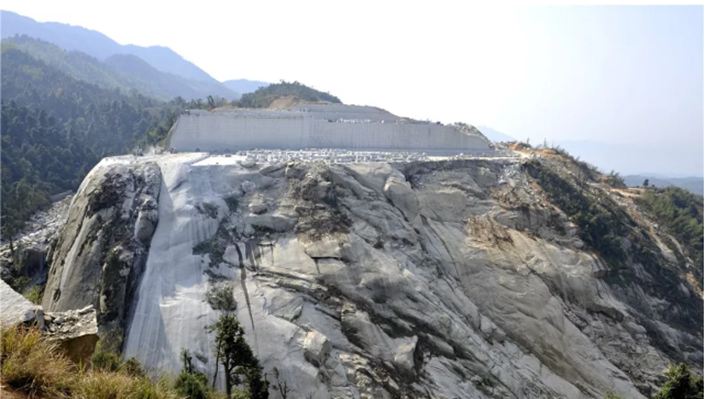 福建省三明市建寧縣均口鎮石材產區藍寶石(珍珠蘭)石材及礦山欣賞!