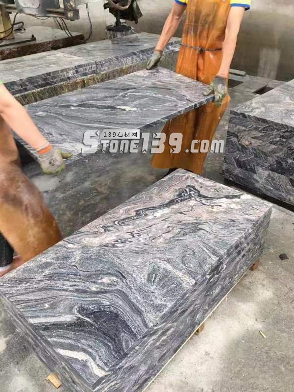 【羅田縣華宇石材】經營湖北浪淘沙、芝麻灰、芝麻白花崗巖系列產品