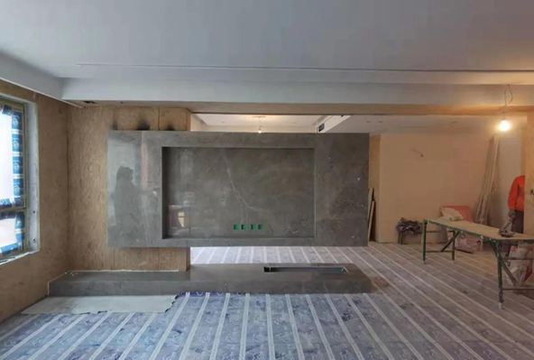 “懸空”石材背景墻怎么設計?怎么安裝?