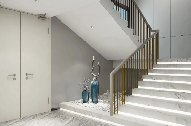 石材樓梯燈帶常見的做法及其注意要點 石材樓梯燈光效果