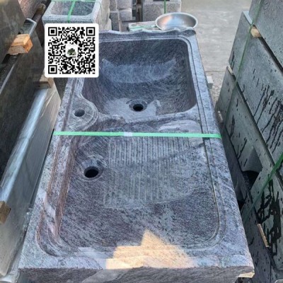 天藍(lán)色系列洗衣池 雙池帶搓衣板波浪線批發(fā)