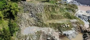 四川達州渠縣豐樂石材違規生產污染環境 四川達州渠縣青石礦山