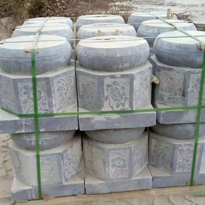 青石柱礎石產地，青石柱墩，青石柱頂石雕刻，青石柱基石廠家