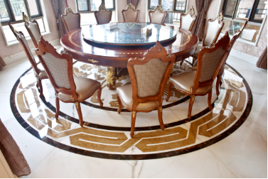 環球石材別墅大理石拼花案例