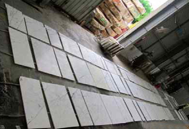 高檔進口白色大理石(雪花白)選料、加工、安裝、結晶護理的一些注意事項 雪花白大理石