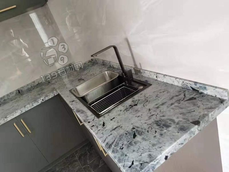 奢石條板(雪山藍寶廚房臺面)奢石廚房臺面