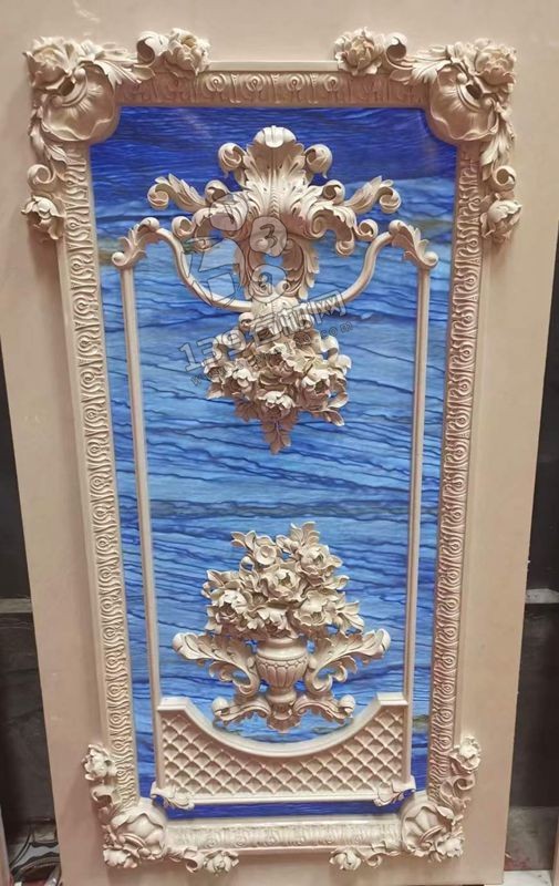 奢石畫內裝墻面歐式風格欣賞(藍與綠)