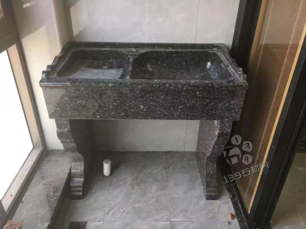天然石材一體洗衣池家裝應用