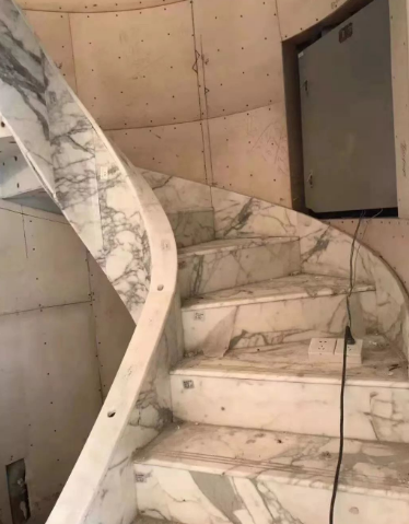 技術活:做一個優質的大理石旋轉樓梯,有多難? 大理石旋轉樓梯