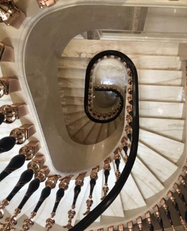 技術活:做一個優質的大理石旋轉樓梯,有多難? 大理石旋轉樓梯