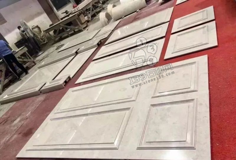 奧特曼米黃大理石羅馬背景墻排版過程賞析!