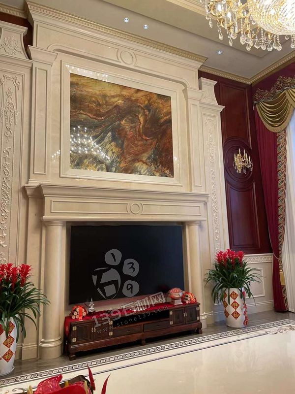 伊朗進口老礦莎安娜大理石別墅內部裝修應用欣賞